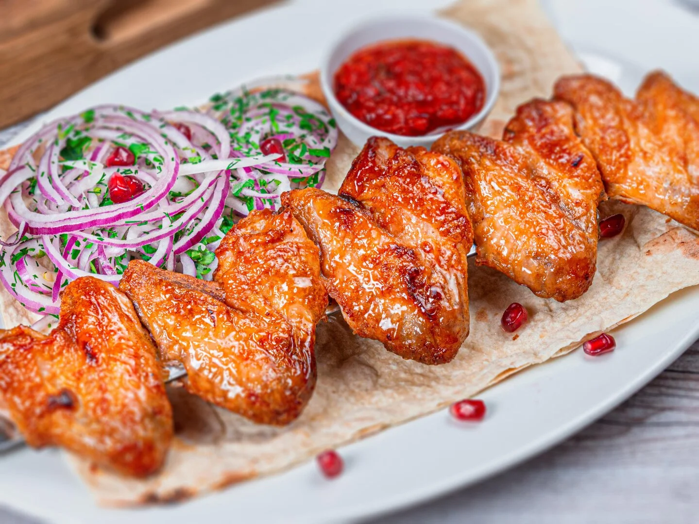 Шашлык из курицы (Крылья) — Шашлык, доставка по Зеленограду